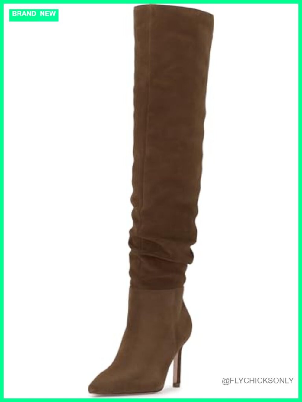 Suede Over the Knee Stiletto Heel Boots Pointed Toe